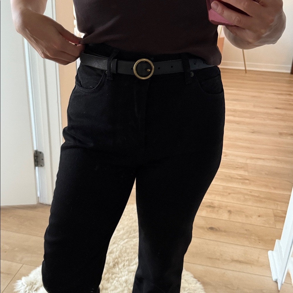 Aritzia Black Leather Belt